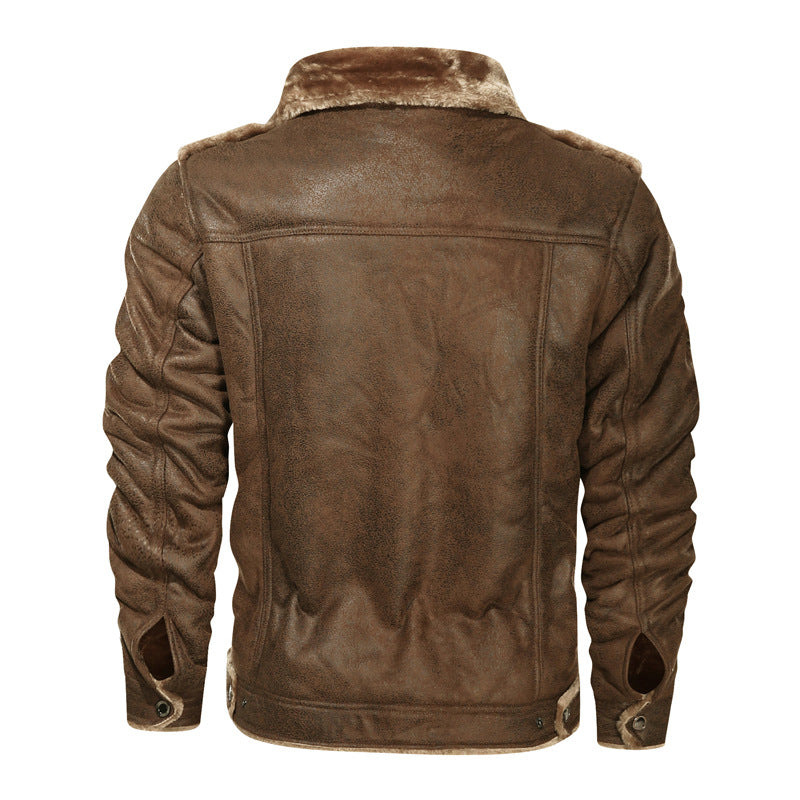 Falvind | Herre pilotjakke med fleeceforing - Brown - Image 10