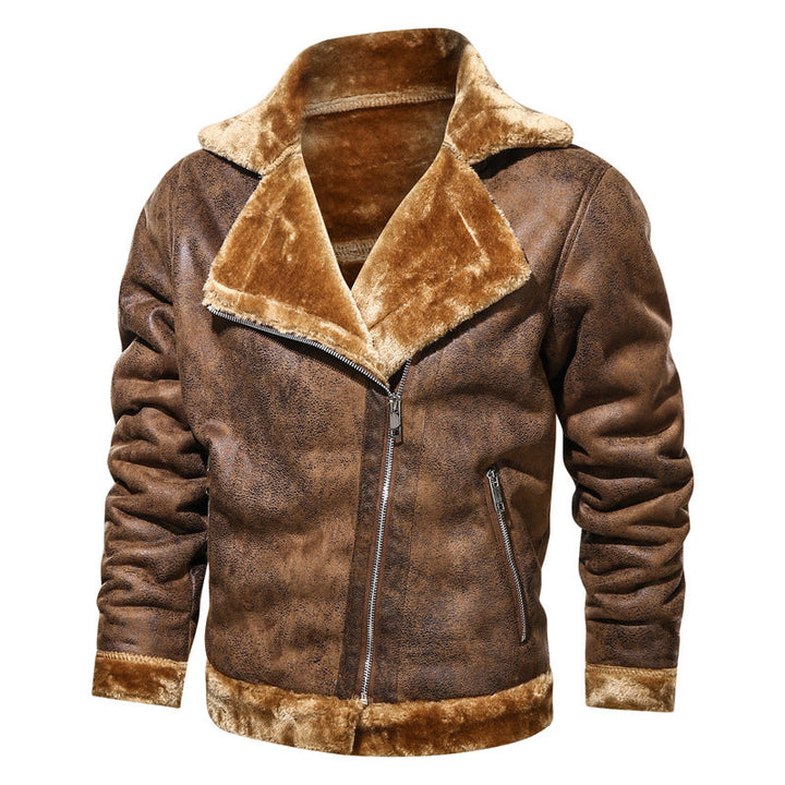 Falvind | Herre pilotjakke med fleeceforing - Brown - Image 13