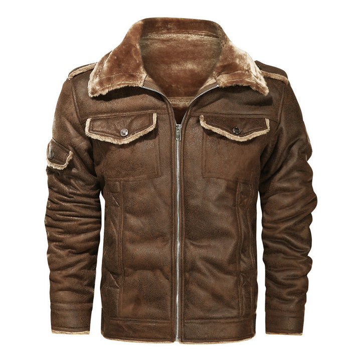 Falvind | Herre pilotjakke med fleeceforing - Brown - Image 14
