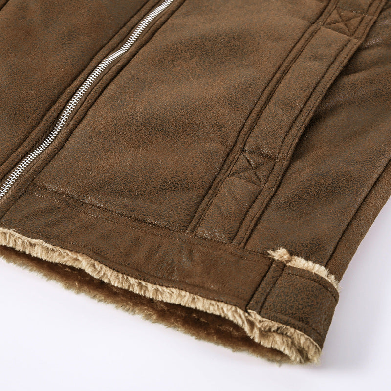 Falvind | Herre pilotjakke med fleeceforing - Brown - Image 6