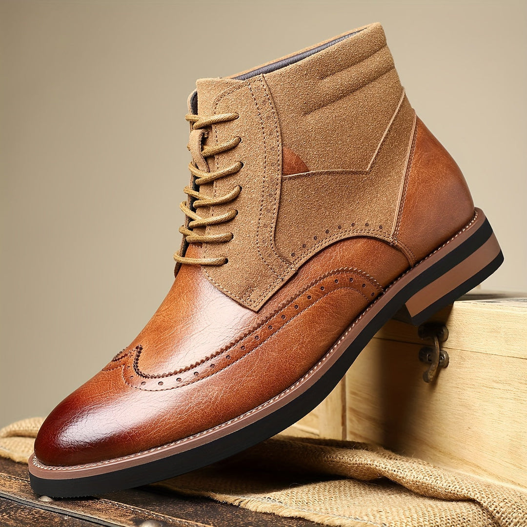 Falvind | Herre Snørestøvletter Brogue Ankelstøvle - Black - Image 10