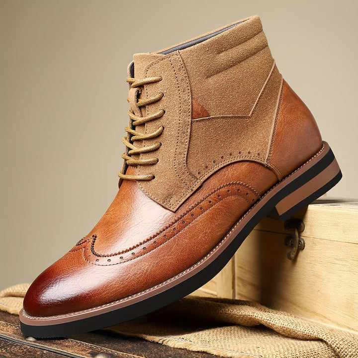Falvind | Herre Snørestøvletter Brogue Ankelstøvle - Black - Image 10