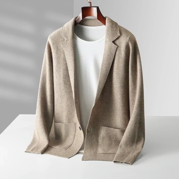 Falvund | Herre Strikblazer Casual Sakko - Brown - Image 3