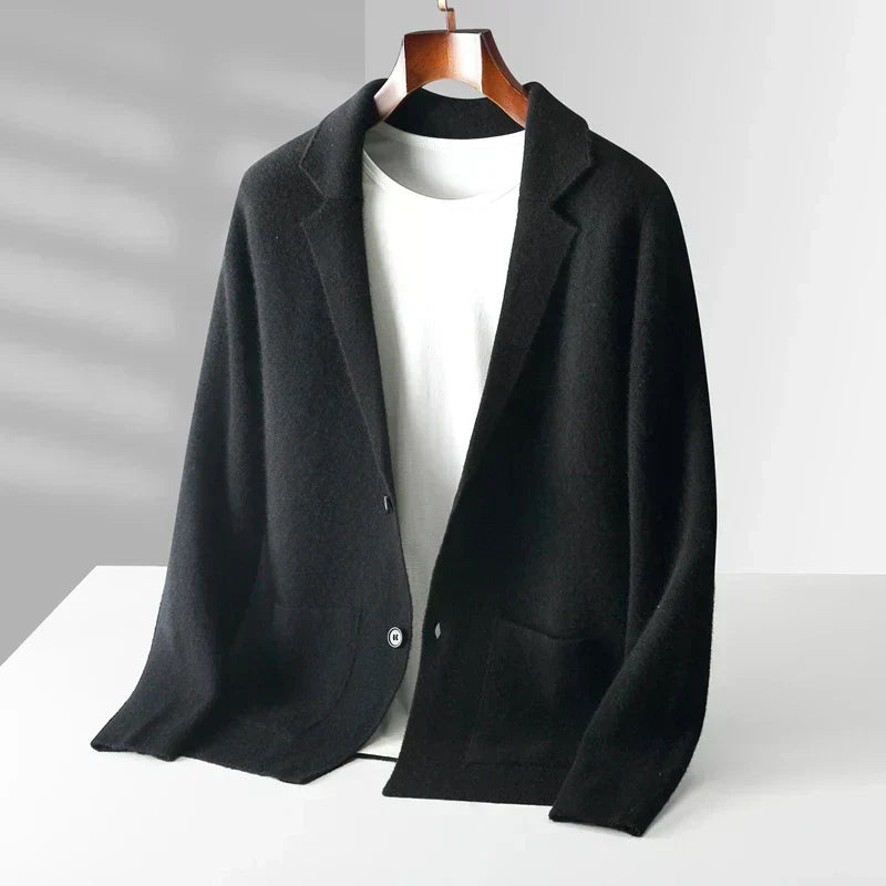 Falvund | Herre Strikblazer Casual Sakko - Brown - Image 4