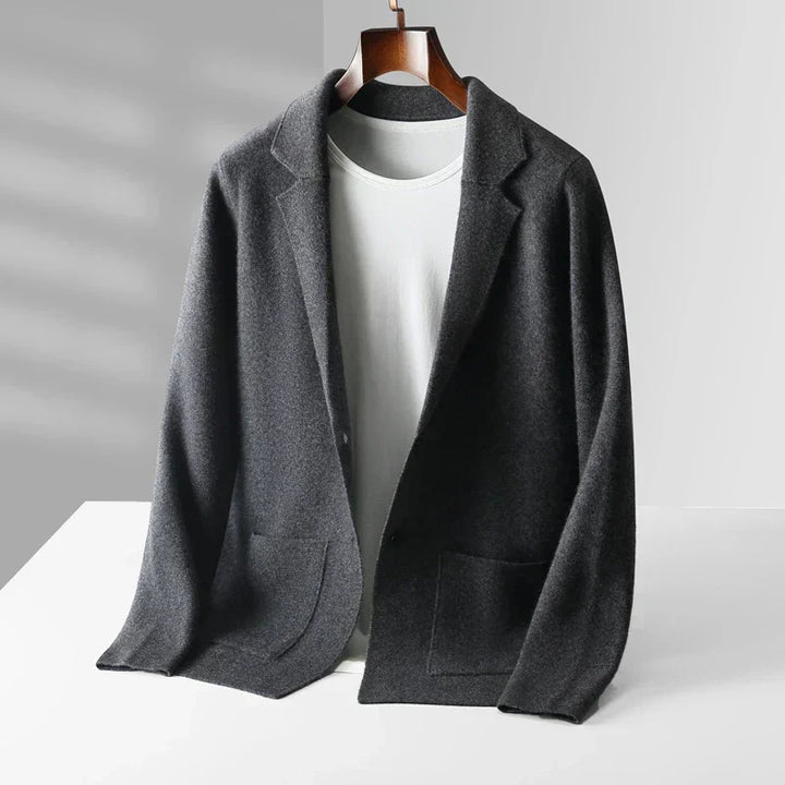 Falvund | Herre Strikblazer Casual Sakko - Brown - Image 5