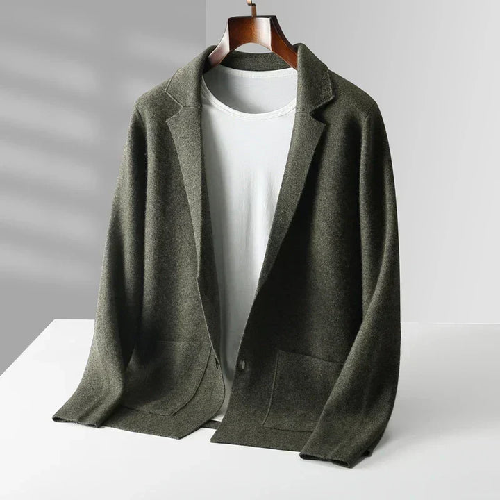 Falvund | Herre Strikblazer Casual Sakko - Brown - Image 6