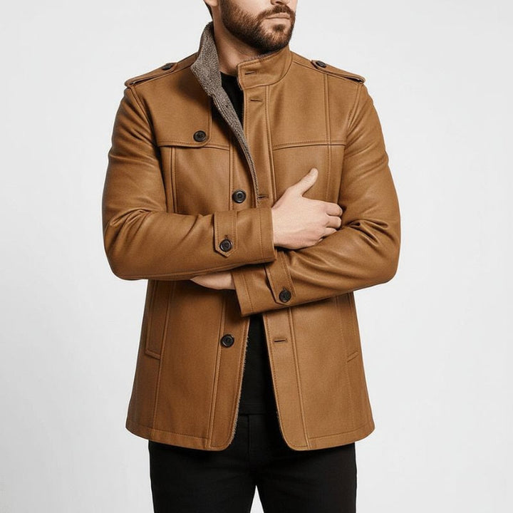 Fenwick | Herre Vinterfrakke med Sherpa-For - Camel - Image 3