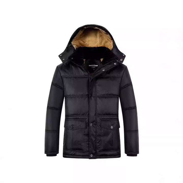 Folvern | Herre Foret Vinterjakke med Hætte - Black - Image 1