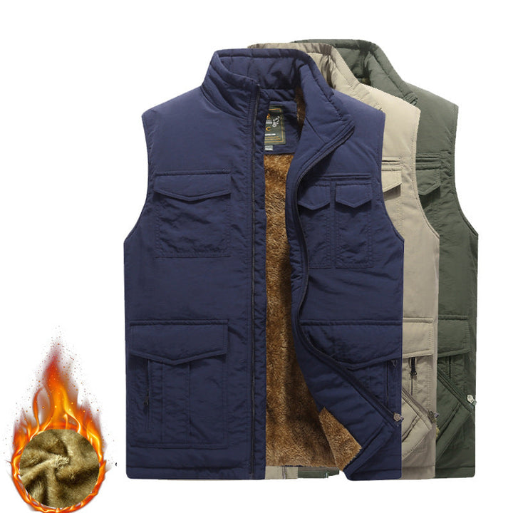Golvern | Herre vintervest med fleece-for - Navy - Image 1