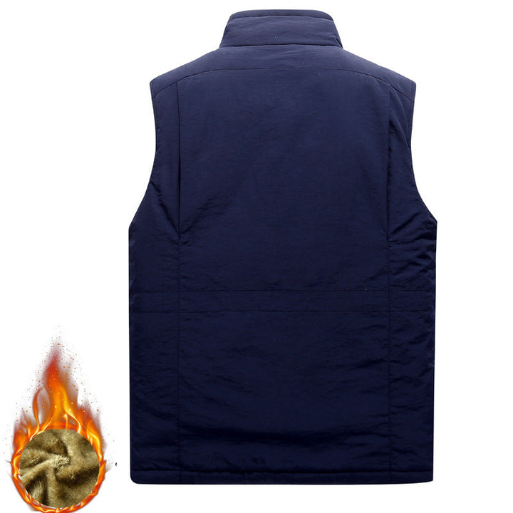 Golvern | Herre vintervest med fleece-for - Navy - Image 4
