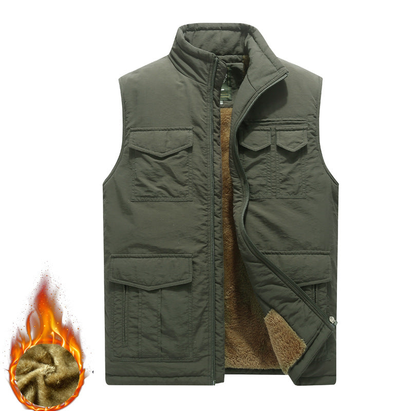 Golvern | Herre vintervest med fleece-for - Navy - Image 8