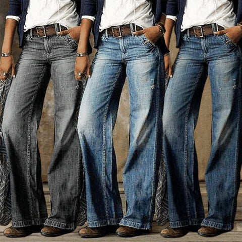 Golvhavn | Dame Vide Jeans med Høj Talje - Light Blue - Image 2