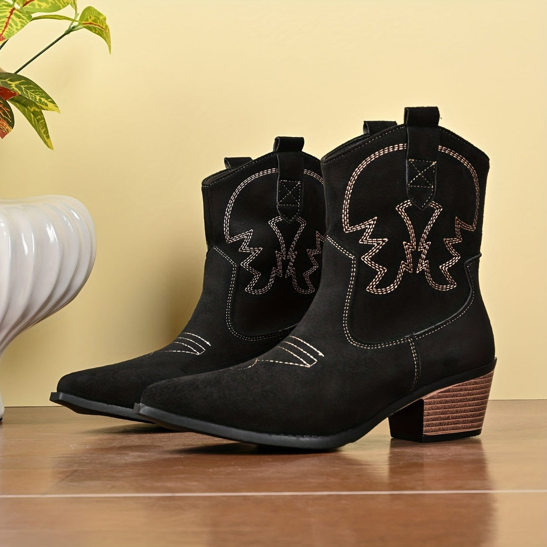 Golvrid | Dame Cowboystøvler Western Ankelstøvler - Brown - Image 6