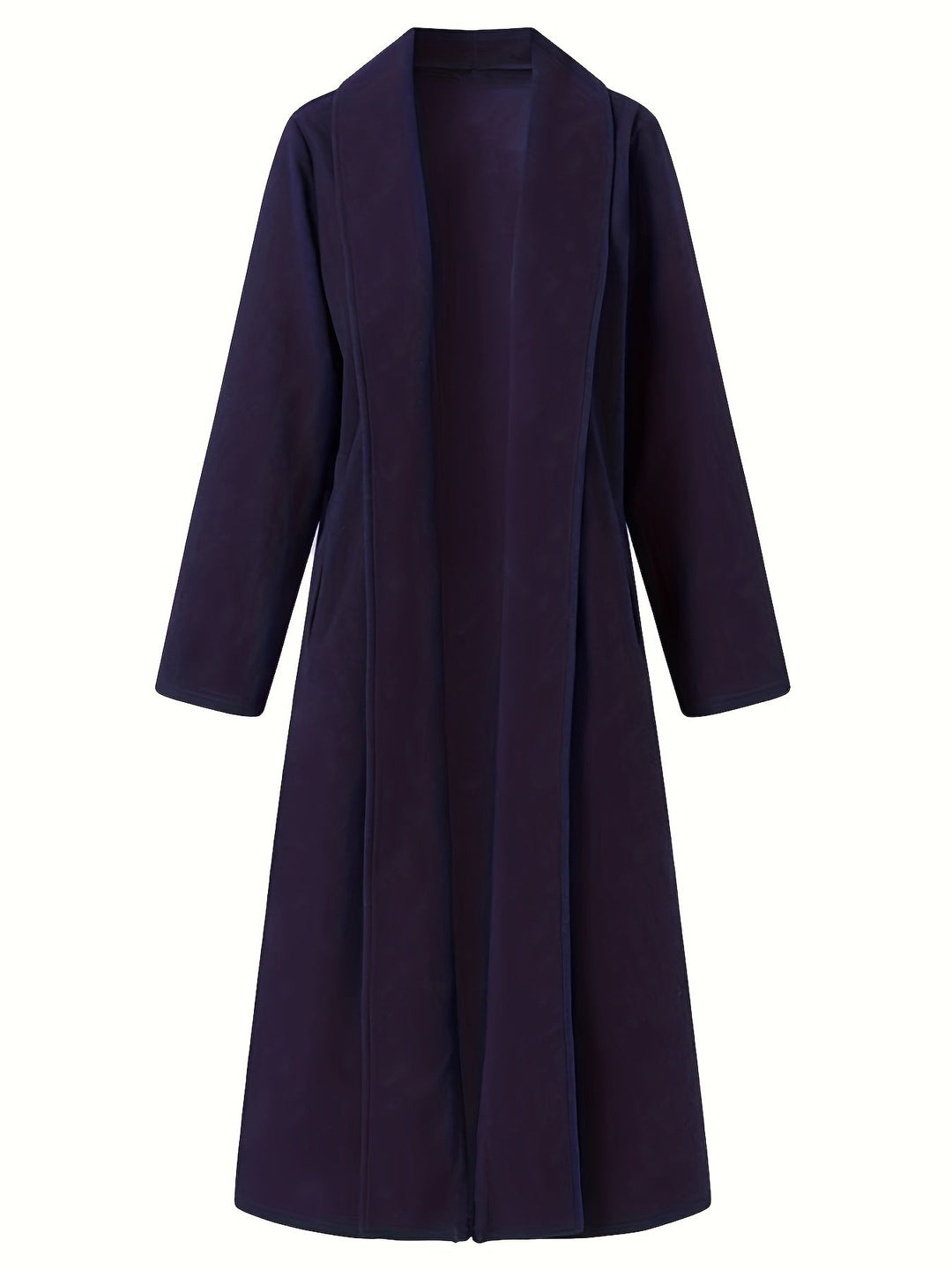 Gunnhild | Dame Lang Frakke Åben Front - Olive Green - Image 12