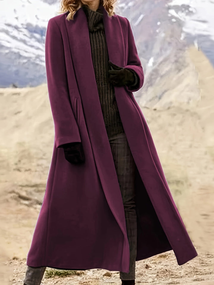 Gunnhild | Dame Lang Frakke Åben Front - Olive Green - Image 19