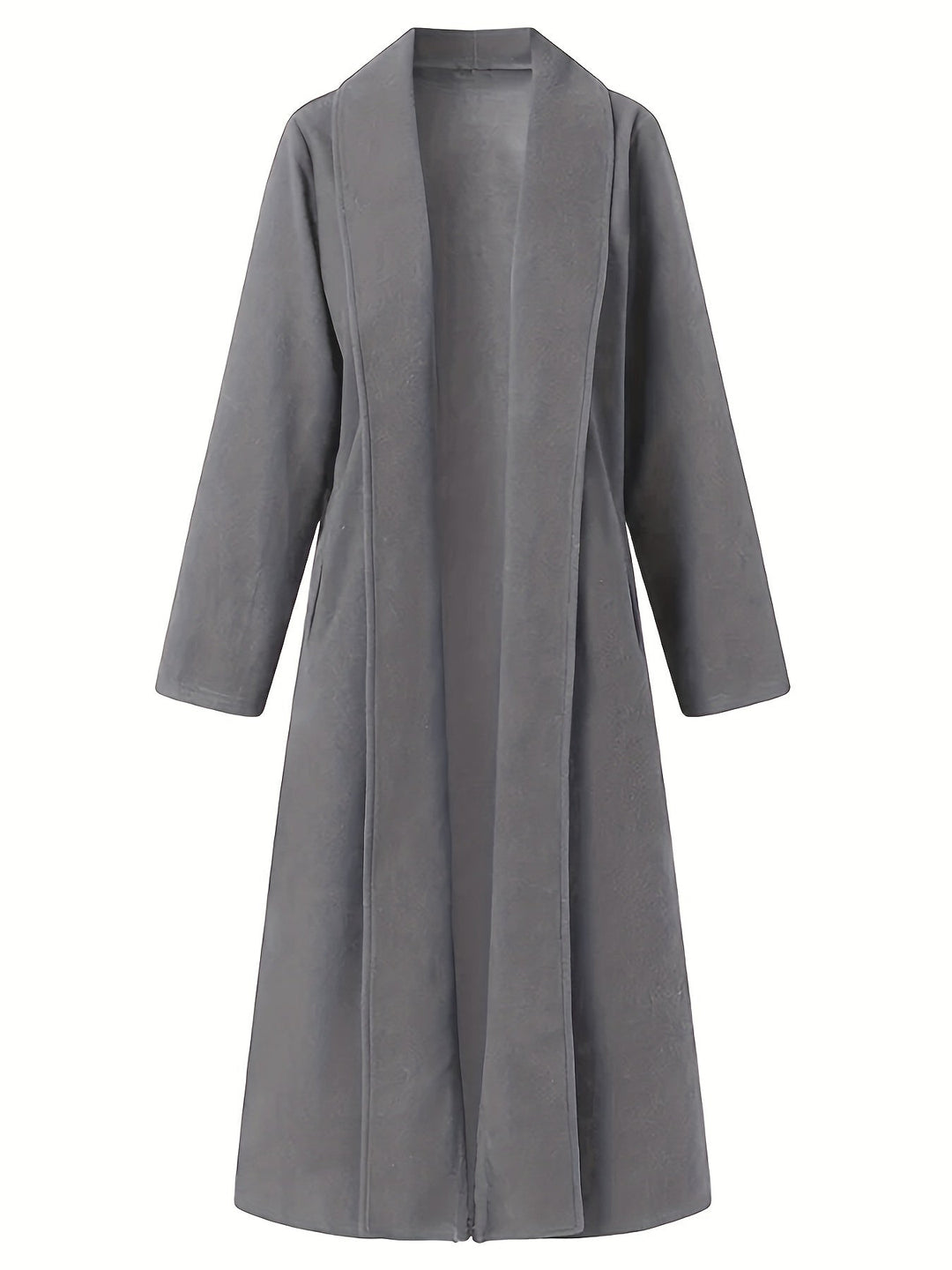 Gunnhild | Dame Lang Frakke Åben Front - Olive Green - Image 24