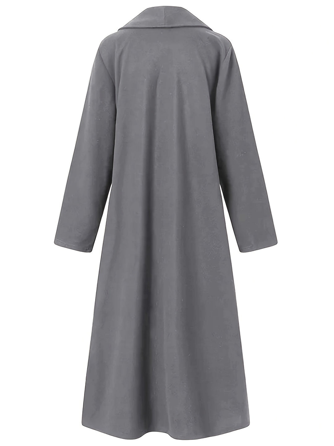 Gunnhild | Dame Lang Frakke Åben Front - Olive Green - Image 25