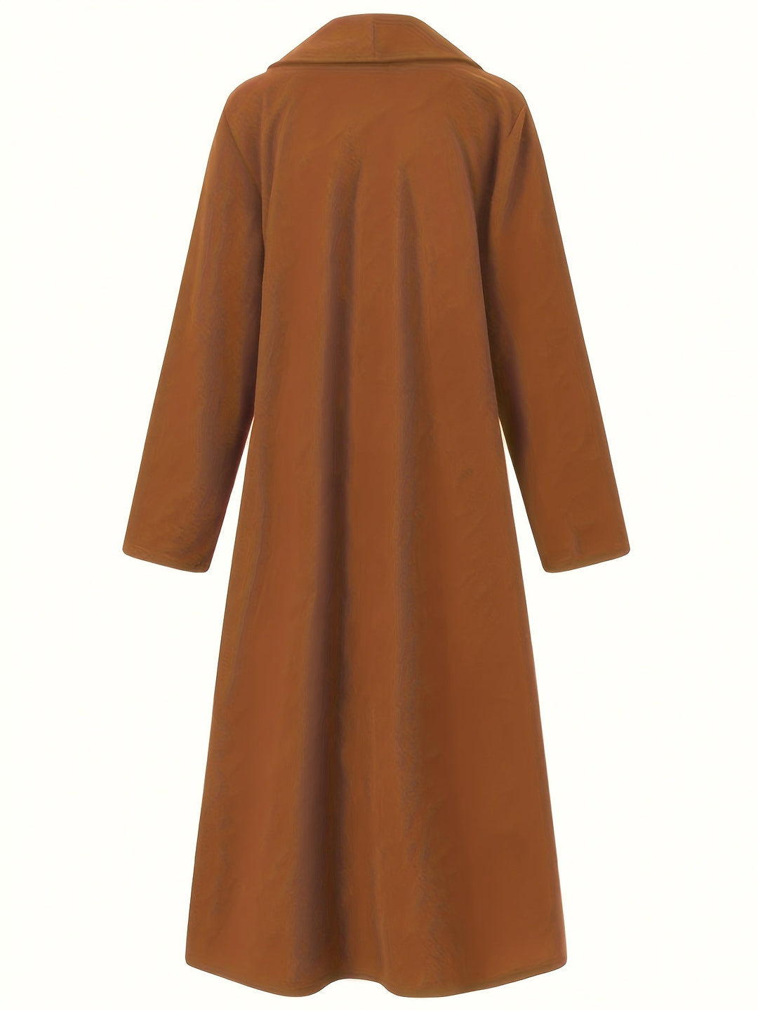 Gunnhild | Dame Lang Frakke Åben Front - Olive Green - Image 29