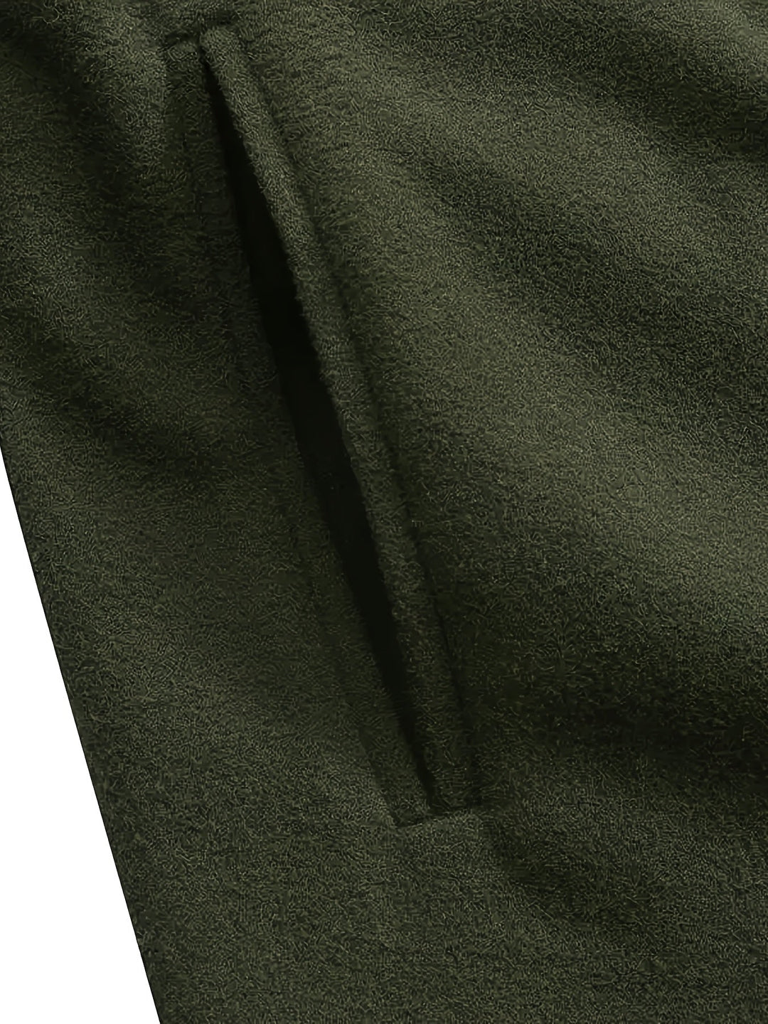 Gunnhild | Dame Lang Frakke Åben Front - Olive Green - Image 5