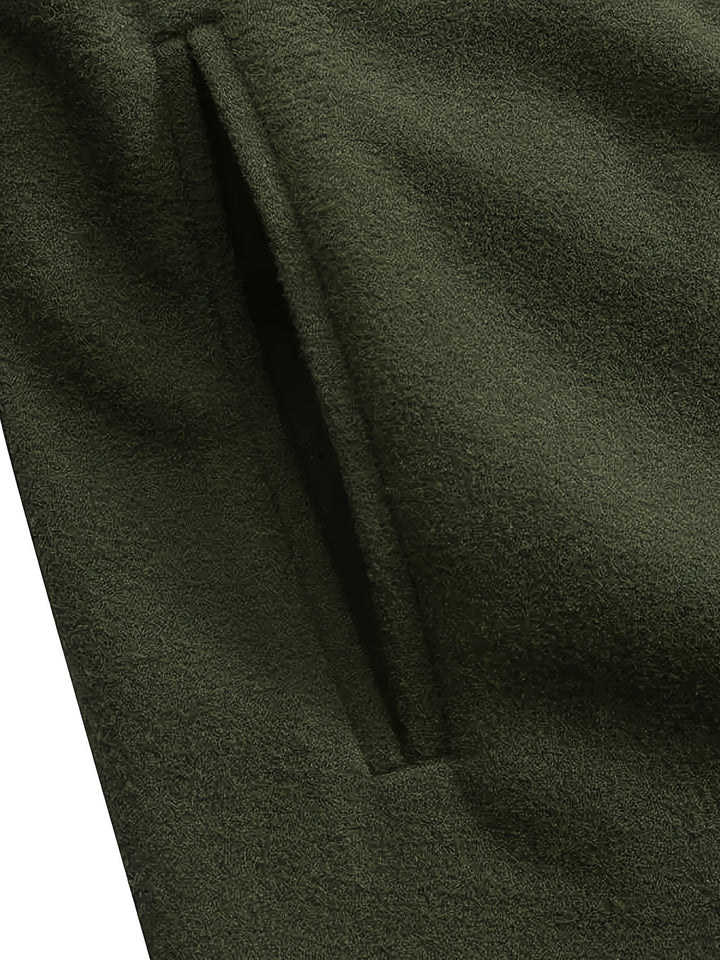 Gunnhild | Dame Lang Frakke Åben Front - Olive Green - Image 5