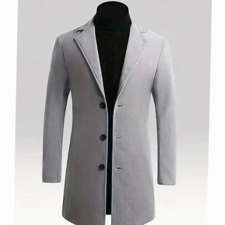 Halvard | Herre Klassisk Langfrakke - Dark Grey - Image 5