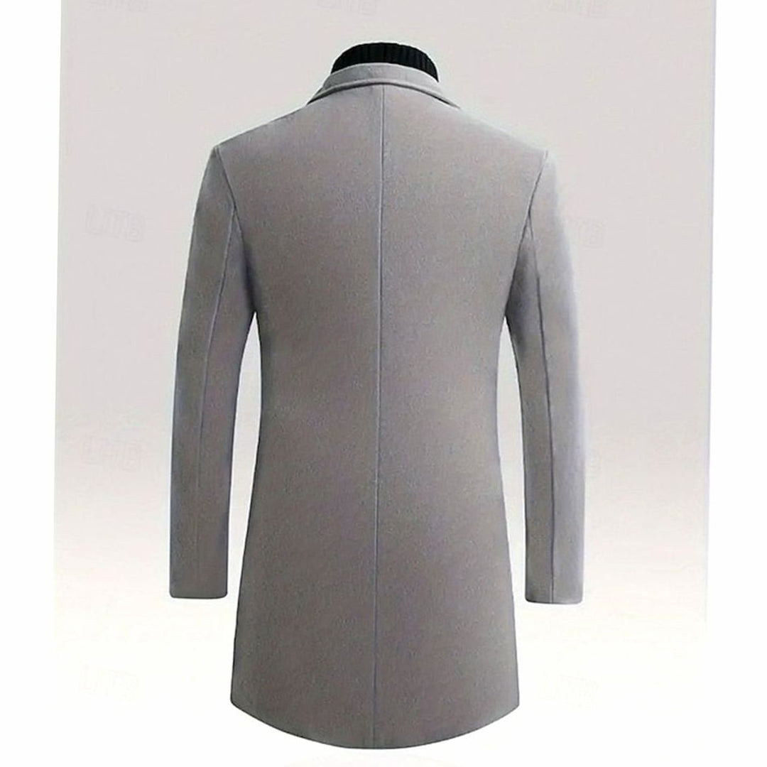 Halvard | Herre Klassisk Langfrakke - Dark Grey - Image 6