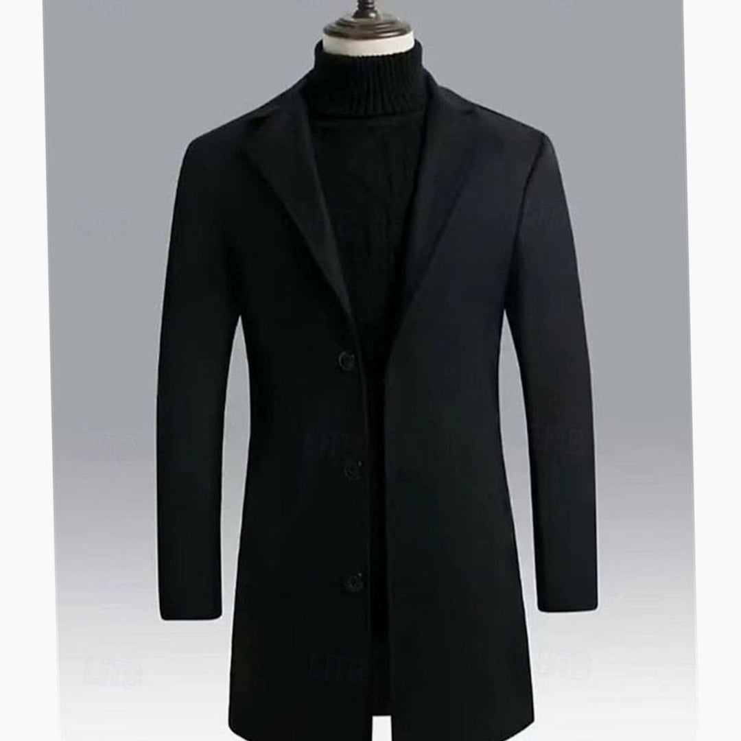 Halvard | Herre Klassisk Langfrakke - Dark Grey - Image 8