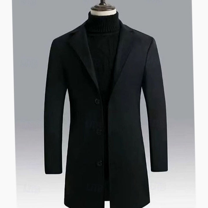 Halvard | Herre Klassisk Langfrakke - Dark Grey - Image 8