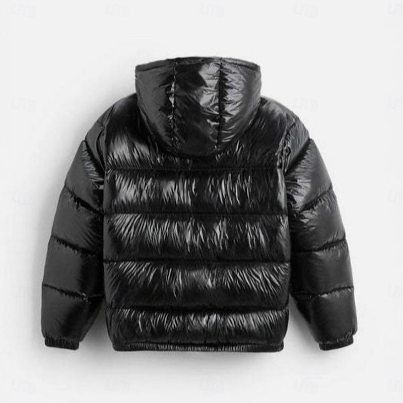 Halvard | Herre Vinterjakke med Hætte Quiltet - Olive Green - Image 5