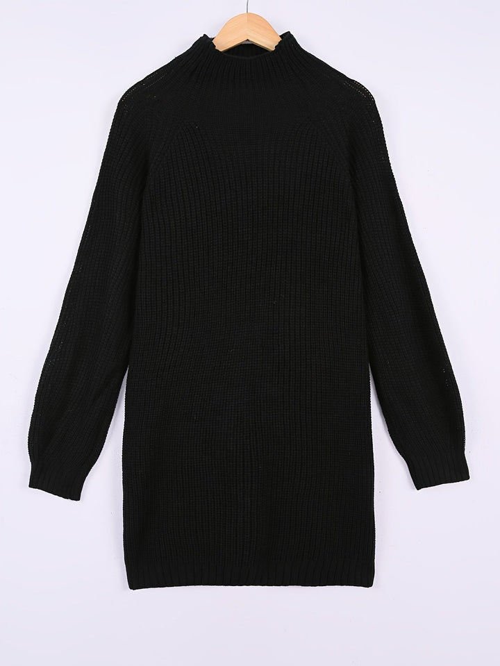 Halvilda | Dame Strikket Kjole Oversized - Dark Grey - Image 3