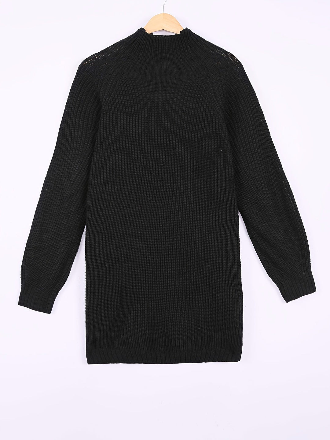Halvilda | Dame Strikket Kjole Oversized - Dark Grey - Image 4