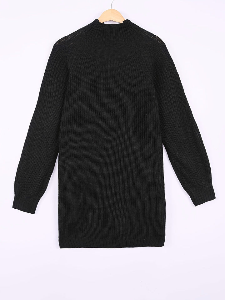 Halvilda | Dame Strikket Kjole Oversized - Dark Grey - Image 4