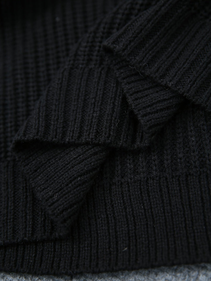 Halvilda | Dame Strikket Kjole Oversized - Dark Grey - Image 5