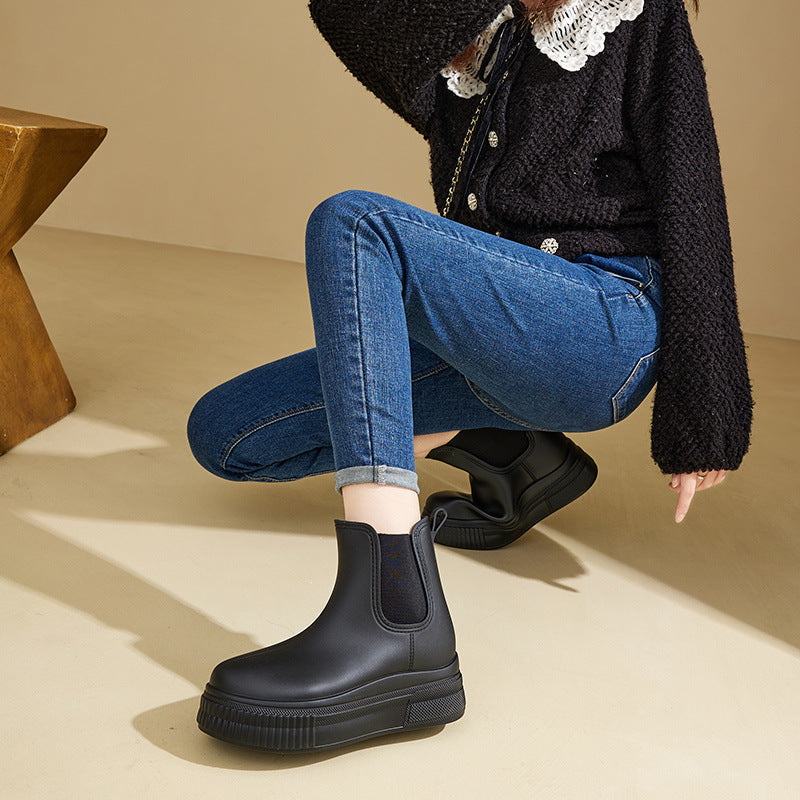 Halvora | Dame Gummistøvler Chelsea Platform - Image 11