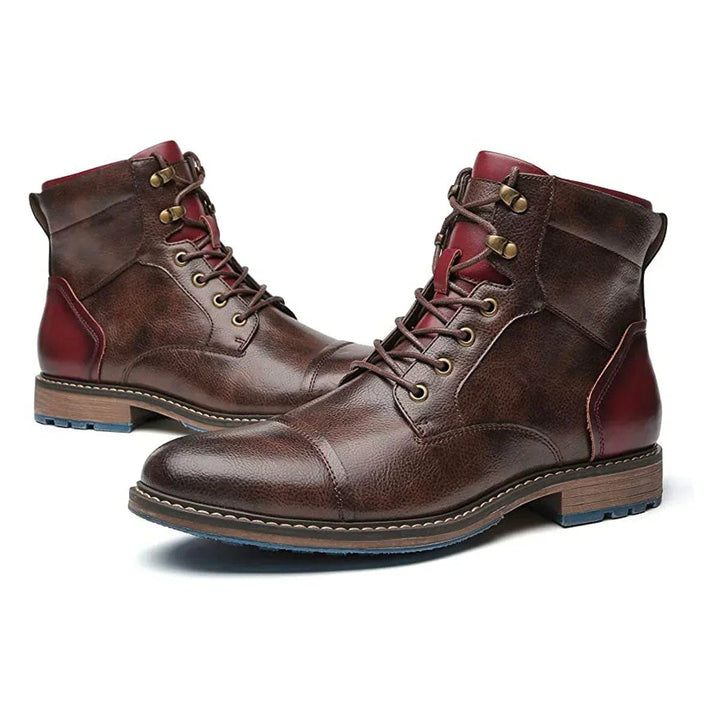 Halvorn | Herre Ankelstøvler I Læder Med Cap-Toe - Brown - Image 5