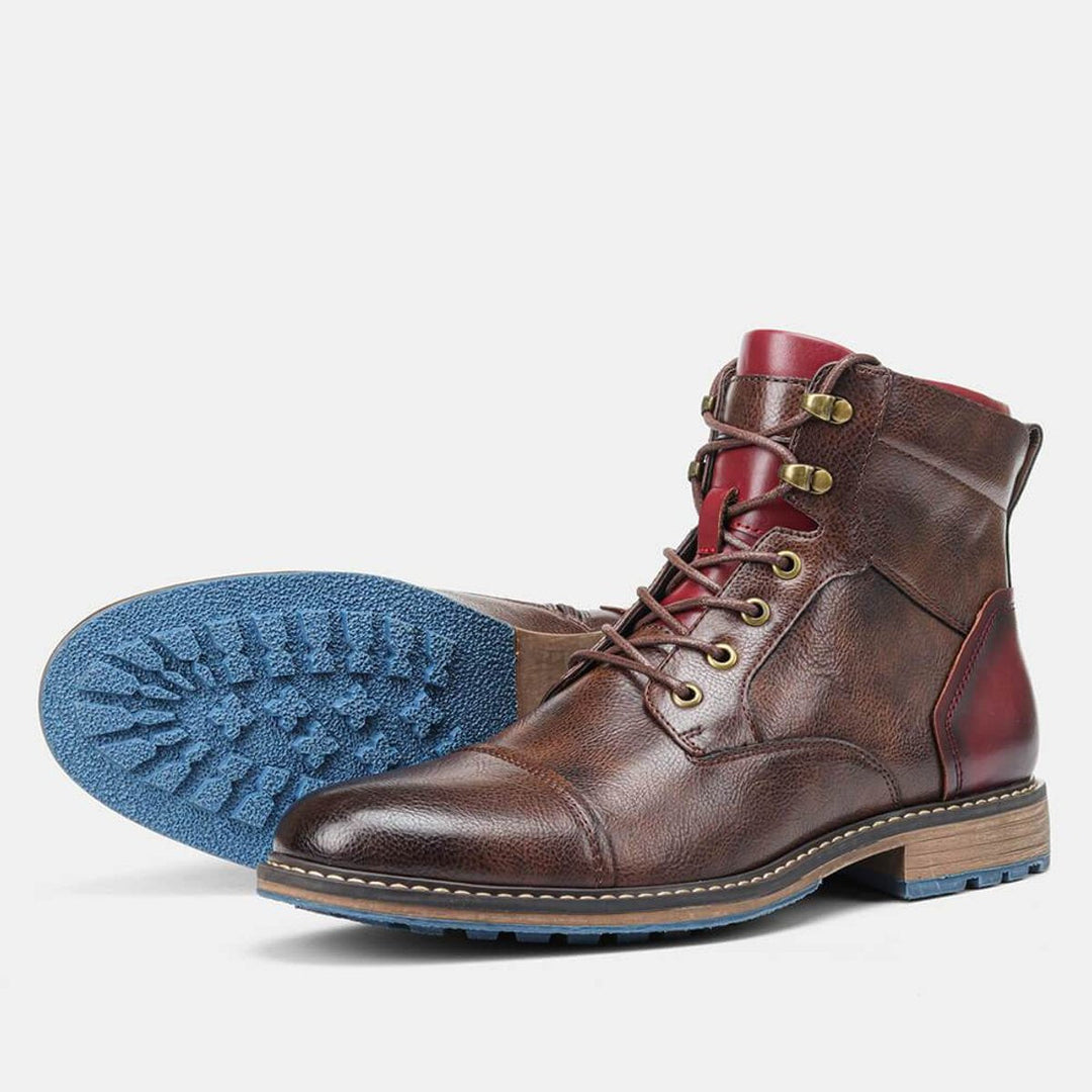 Halvorn | Herre Ankelstøvler I Læder Med Cap-Toe - Brown - Image 6
