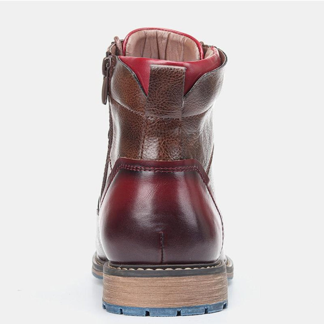 Halvorn | Herre Ankelstøvler I Læder Med Cap-Toe - Brown - Image 7