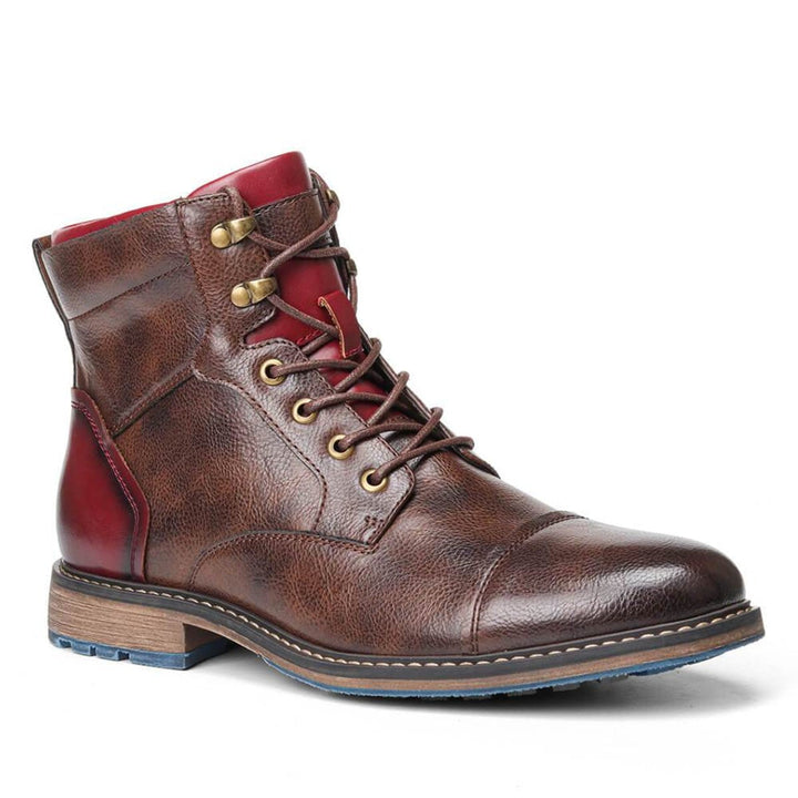 Halvorn | Herre Ankelstøvler I Læder Med Cap-Toe - Brown - Image 8