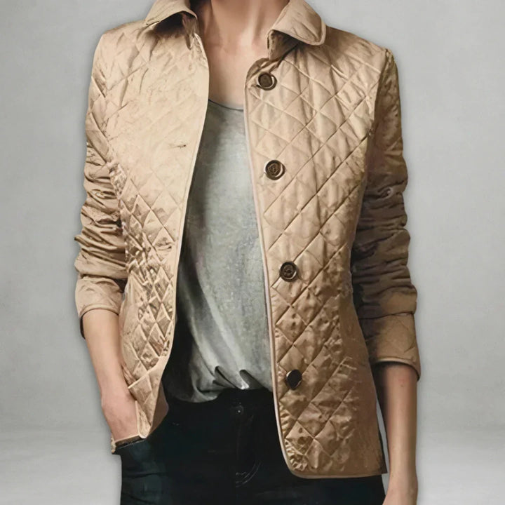 Hedvig | Dame Quiltet Vinterjakke - Burgundy - Image 3