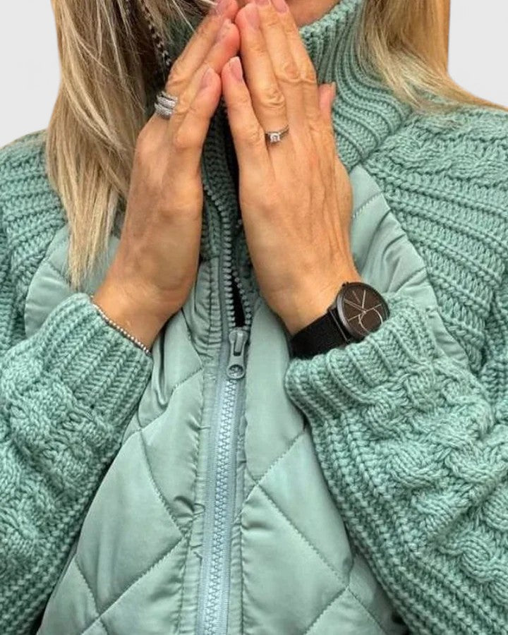 Ingeborg | Dame Vinterjakke med Strikærmer - Image 8
