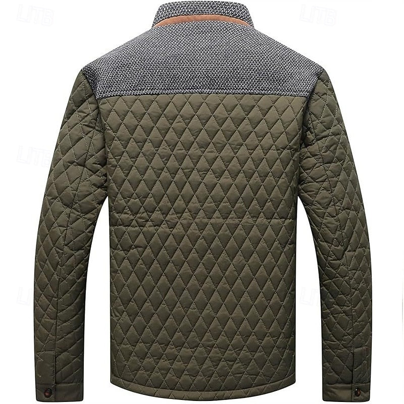 Konrad | Herre Steppet Vinterjakke - Khaki - Image 11