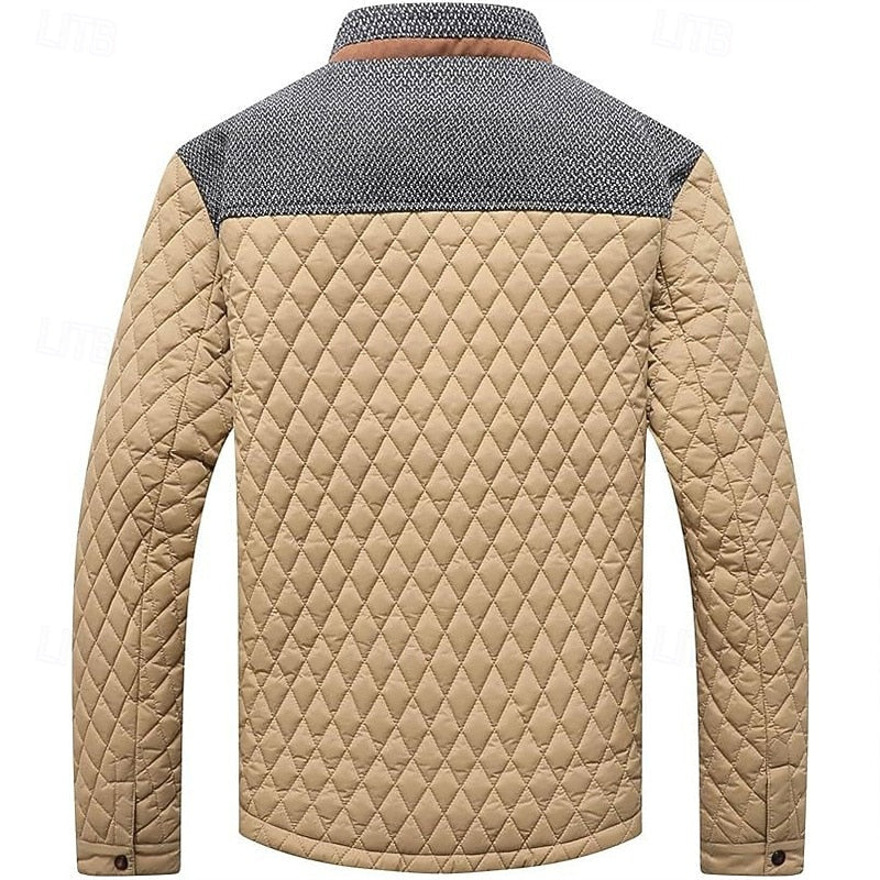 Konrad | Herre Steppet Vinterjakke - Khaki - Image 3