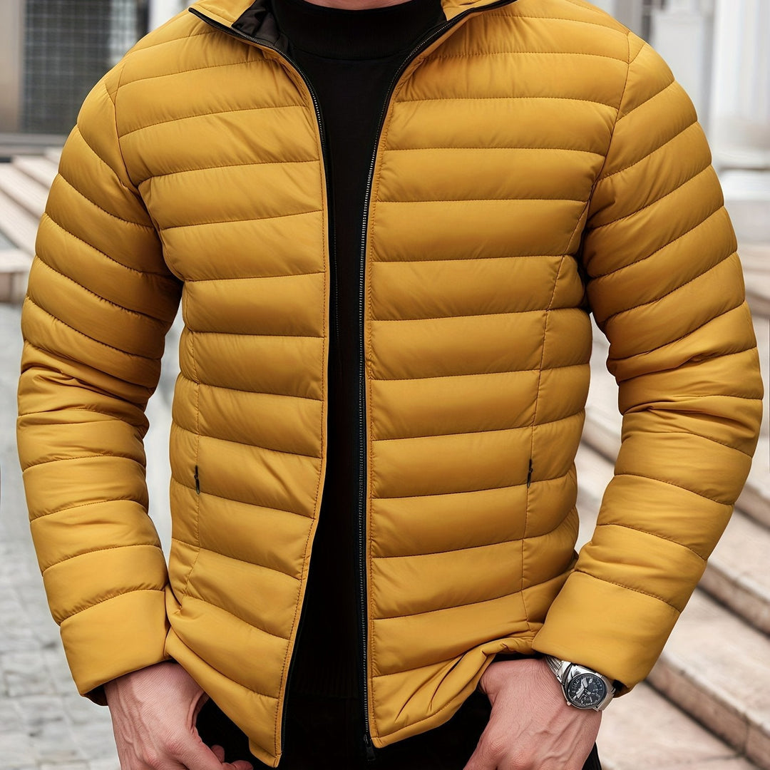 Konrad | Herre Vinterjakke Let Steppjakke - Mustard - Image 1