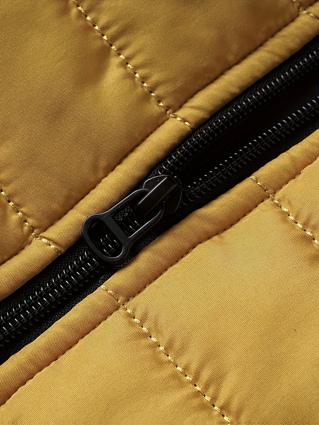 Konrad | Herre Vinterjakke Let Steppjakke - Mustard - Image 5