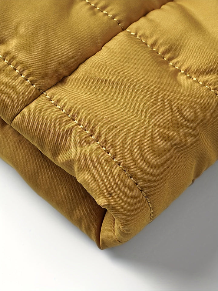 Konrad | Herre Vinterjakke Let Steppjakke - Mustard - Image 8