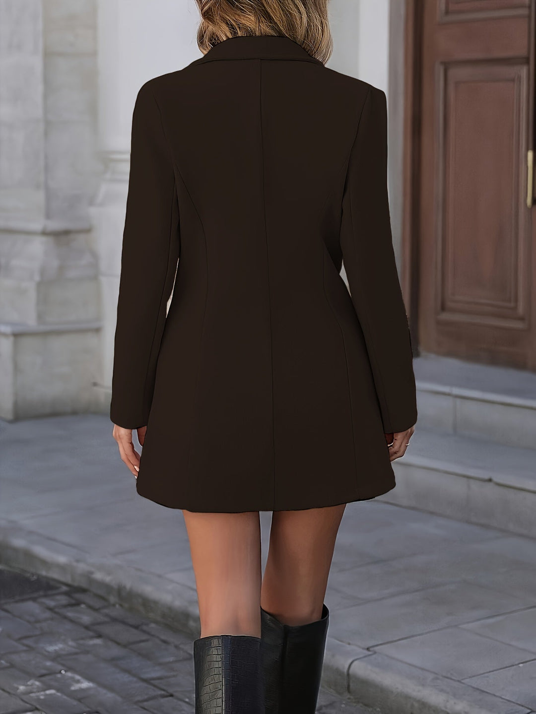 Livana | Dame Enkeltradet Frakke - Pink - Image 14
