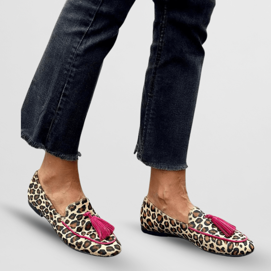 Molvane | Dame Hjemmesko Loafer med Kvaster - Leopard - Image 1