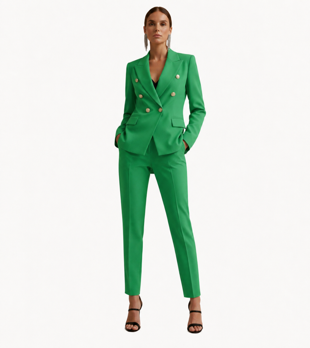 Molvrid | Dame Blazer Jakke Sæt med Smarte Bukser - Navy - Image 12