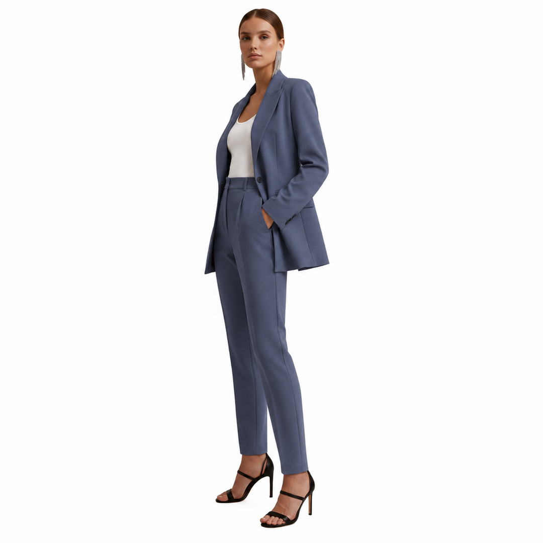 Molvrid | Dame Blazer Jakke Sæt med Smarte Bukser - Navy - Image 3