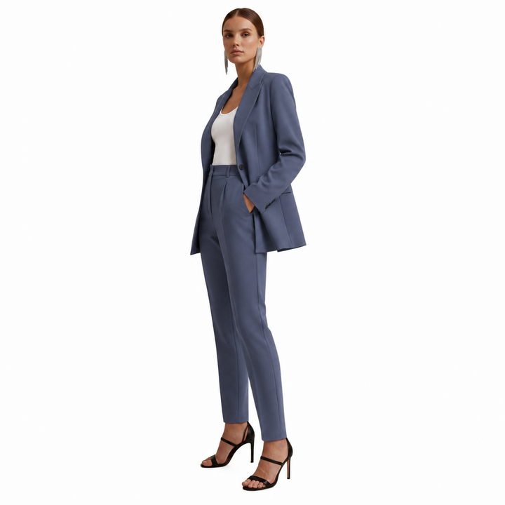 Molvrid | Dame Blazer Jakke Sæt med Smarte Bukser - Navy - Image 3